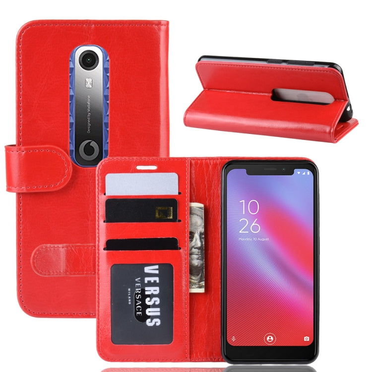 R64 Texture Single Fold Horizontal Flip Leather Case for Vodafone Smart N10 / VFD 630, with Holder & Card Slots & Wallet