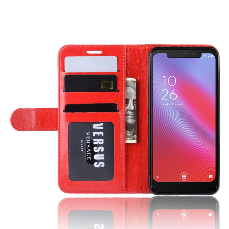 R64 Texture Single Fold Horizontal Flip Leather Case for Vodafone Smart N10 / VFD 630, with Holder & Card Slots & Wallet