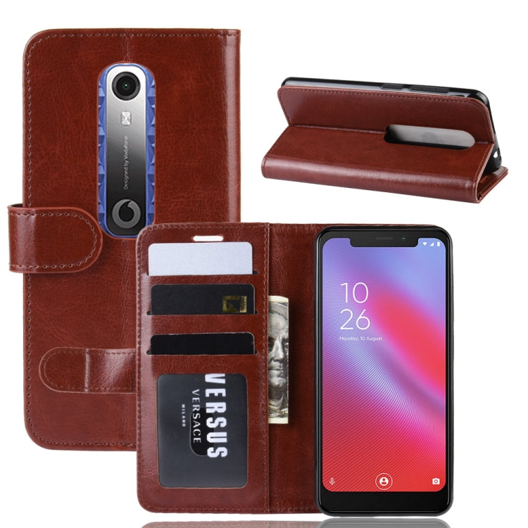 R64 Texture Single Fold Horizontal Flip Leather Case for Vodafone Smart N10 / VFD 630, with Holder & Card Slots & Wallet