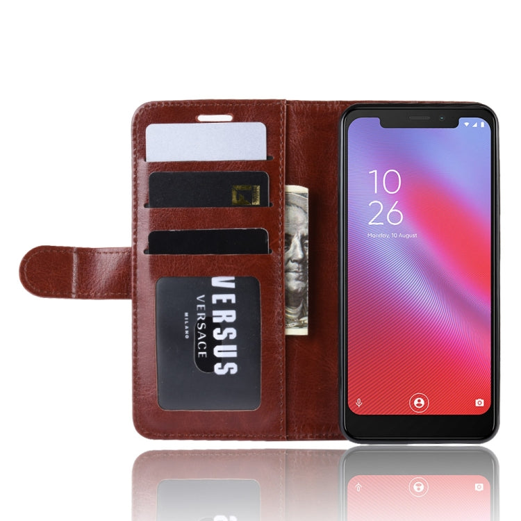 R64 Texture Single Fold Horizontal Flip Leather Case for Vodafone Smart N10 / VFD 630, with Holder & Card Slots & Wallet