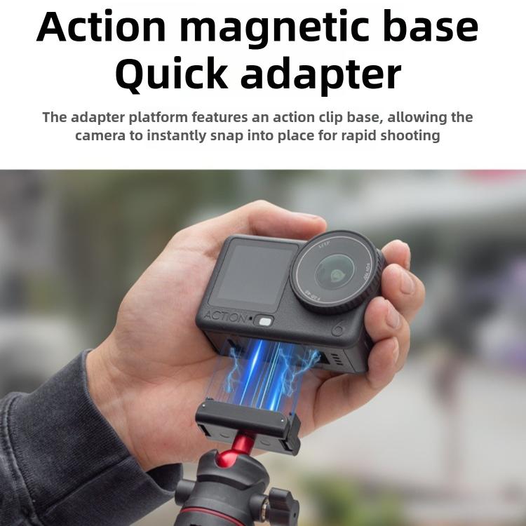 For DJI Osmo Action 6 Magnetic Handheld Telescopic Tripod Selfie Stick Holder
