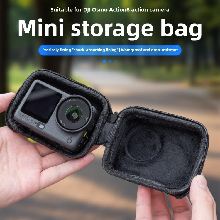 For DJI Action 6 Mini Half-zipper Body Storage Bag