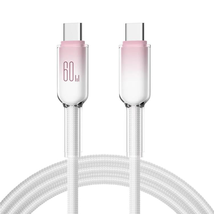 ENKAY PD60W Type-C to Type-C Gradient Color Nylon Braided Charging Data Cable, Length:2m
