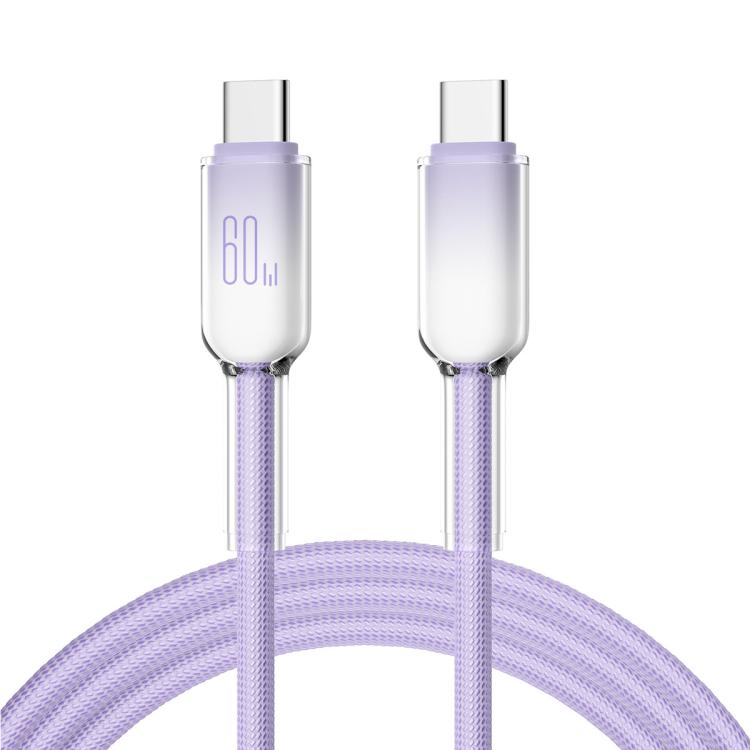 ENKAY PD60W Type-C to Type-C Gradient Color Nylon Braided Charging Data Cable, Length:2m