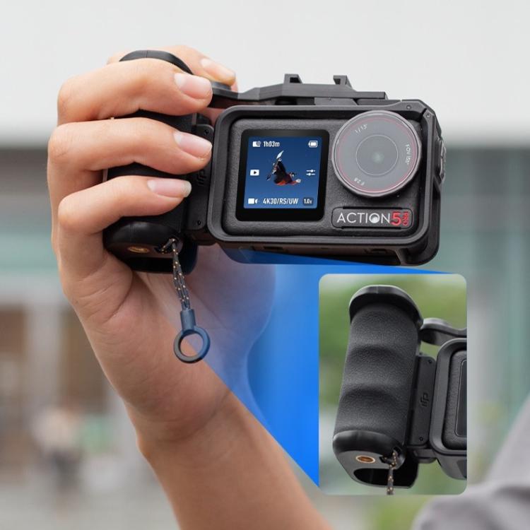 For DJI Action 5 Pro / 4 / 3 Street Photography Handle Metal Cage Shutter Button