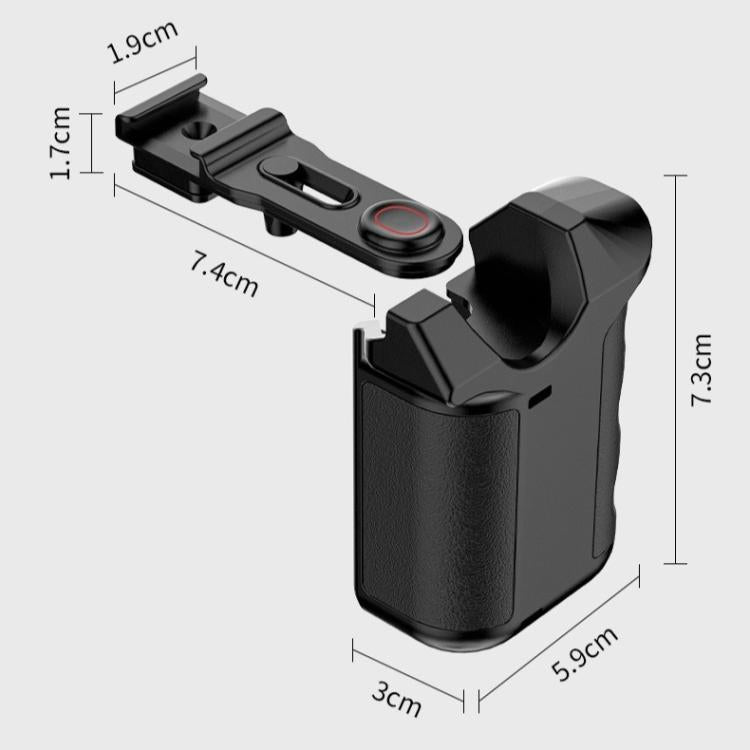 For DJI Action 5 Pro / 4 / 3 Street Photography Handle Metal Cage Shutter Button
