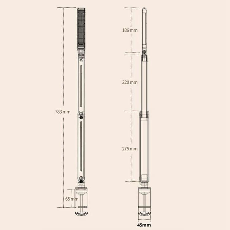 P86 Foldable 360 Degree Rotation Suspension Arm Aluminum Alloy Tablet Stand for Bed / Desk