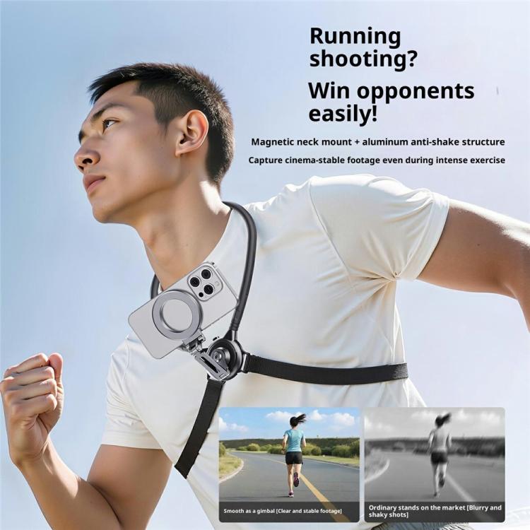 G03J First Person Shooting Perspective Neckband Stand Magnetic Phone Holder