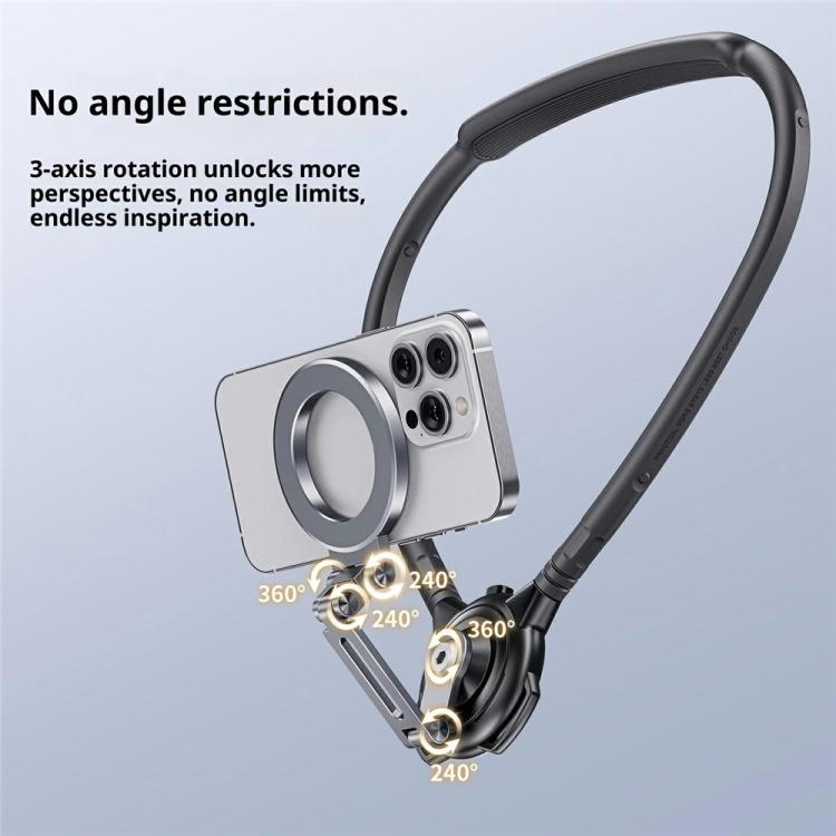 G03J First Person Shooting Perspective Neckband Stand Magnetic Phone Holder