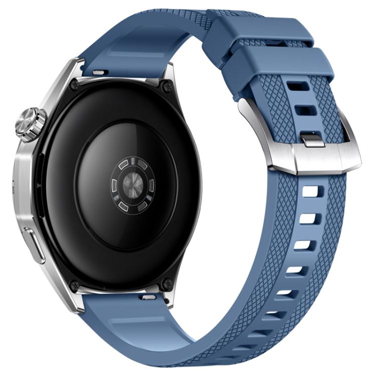 22mm Diamond Texture Vertical Stripe Fluororubber Watch Band