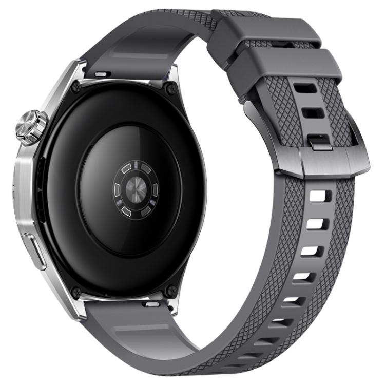 22mm Diamond Texture Vertical Stripe Fluororubber Watch Band
