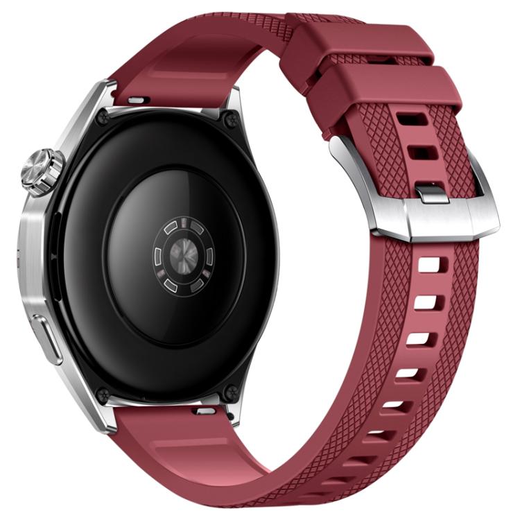 22mm Diamond Texture Vertical Stripe Fluororubber Watch Band