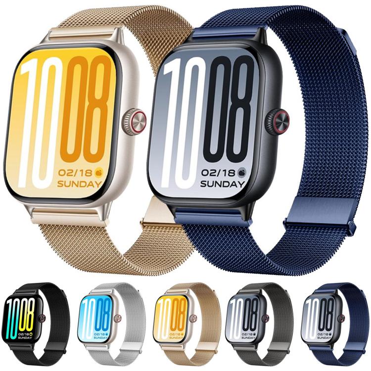For vivo Watch GT 2 / iQOO Watch GT 2  Two-Section Dual Magnetic Milanese Stainless Steel Watch Band