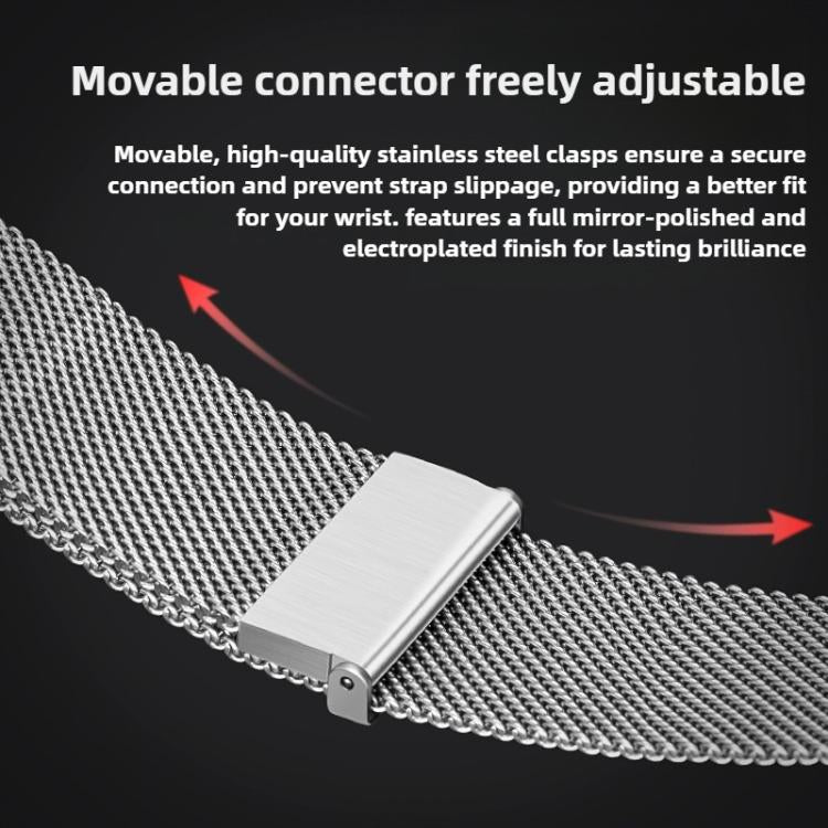 For vivo Watch GT 2 / iQOO Watch GT 2  Two-Section Dual Magnetic Milanese Stainless Steel Watch Band