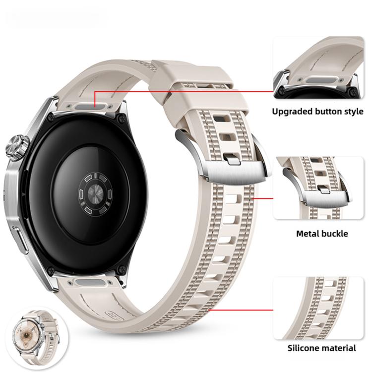22mm Press Button Braid Nylon Hybrid Silicone Watch Band