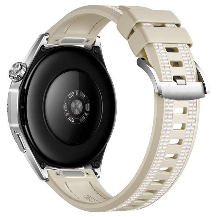 22mm Press Button Braid Nylon Hybrid Silicone Watch Band