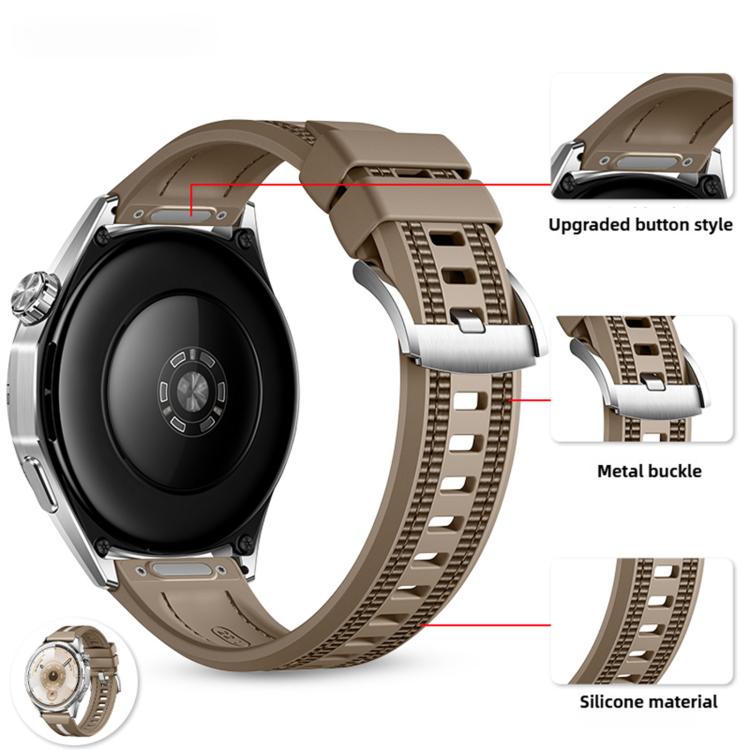22mm Press Button Braid Nylon Hybrid Silicone Watch Band