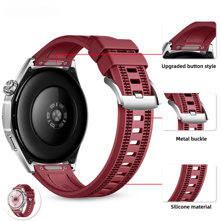 22mm Press Button Braid Nylon Hybrid Silicone Watch Band