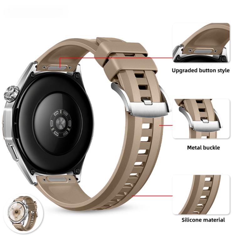 22mm Press Button Solid Color Silicone Watch Band