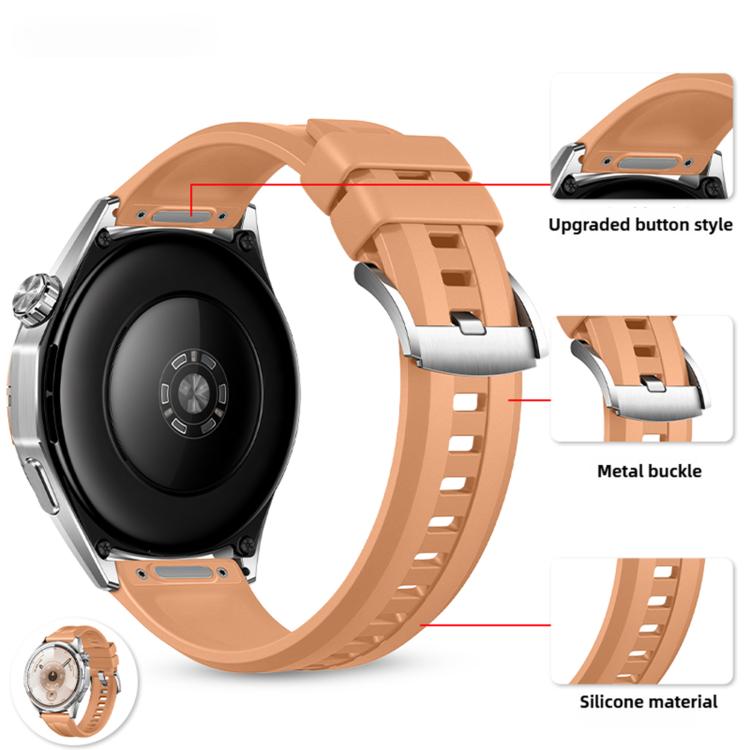 22mm Press Button Solid Color Silicone Watch Band