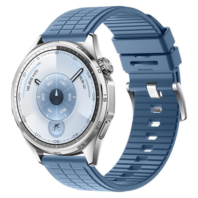 22mm Square Texture Solid Color Fluororubber Watch Band