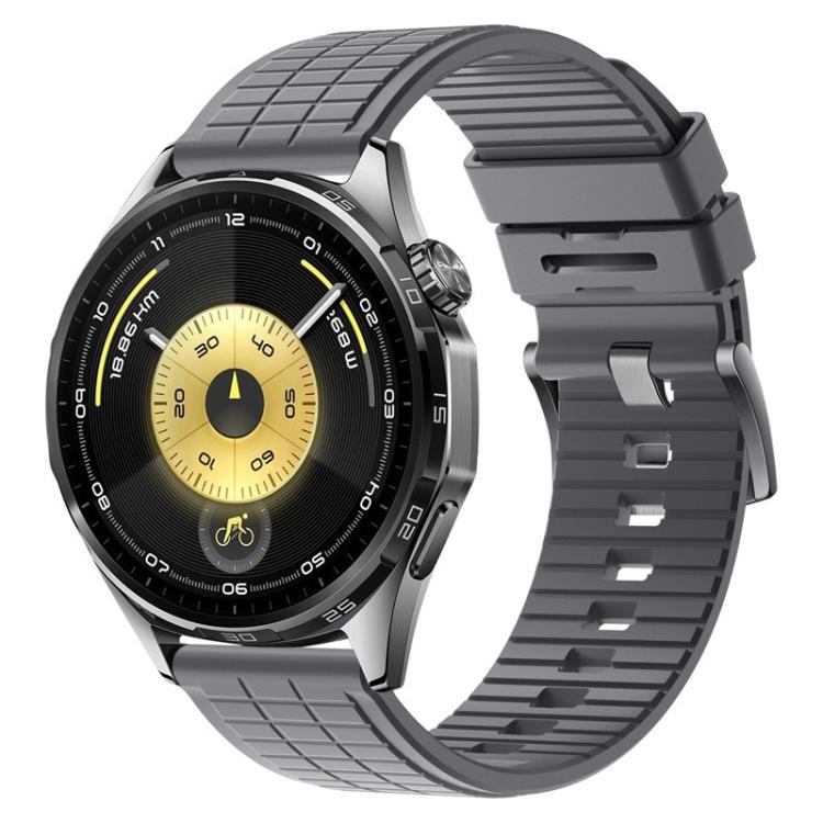 22mm Square Texture Solid Color Fluororubber Watch Band