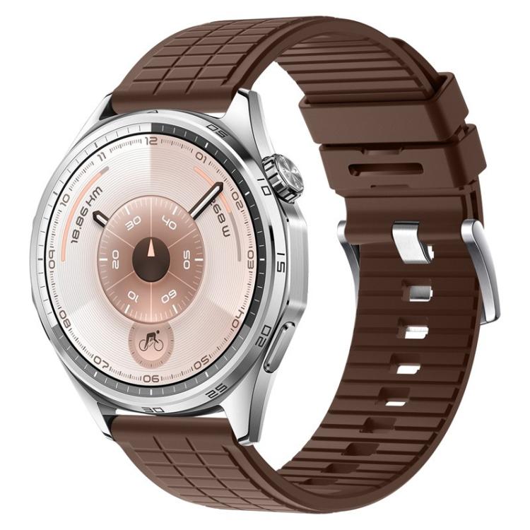 22mm Square Texture Solid Color Fluororubber Watch Band