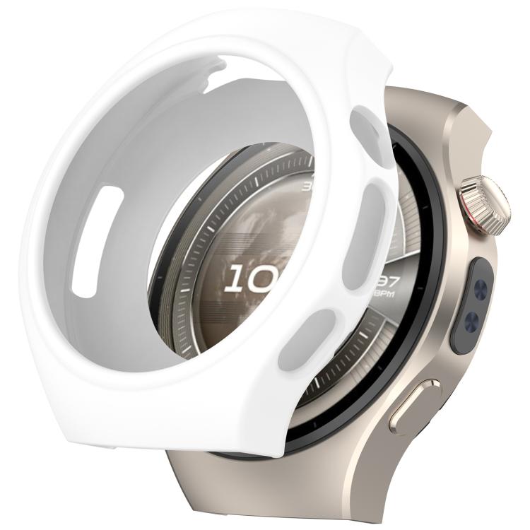 For Huawei Watch 5 46mm Silicone Watch Protective Cover Integrated Vertical Stripes Silicone Watch Band Set