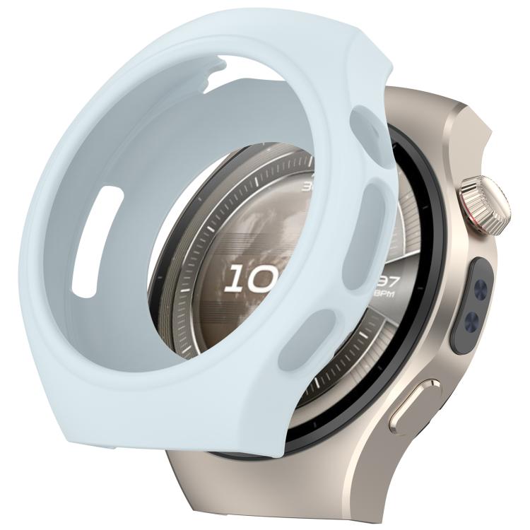 For Huawei Watch 5 46mm Silicone Watch Protective Cover Integrated Vertical Stripes Silicone Watch Band Set