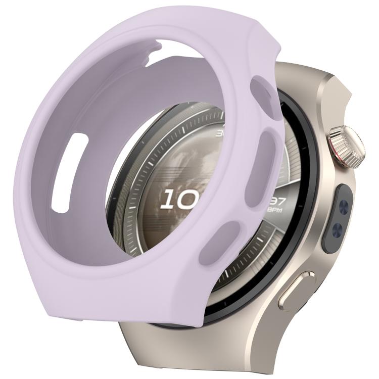 For Huawei Watch 5 46mm Silicone Watch Protective Cover Integrated Vertical Stripes Silicone Watch Band Set