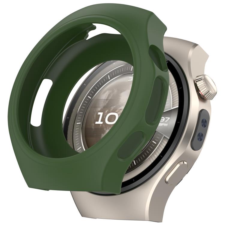 For Huawei Watch 5 46mm Silicone Watch Protective Cover Integrated Vertical Stripes Silicone Watch Band Set