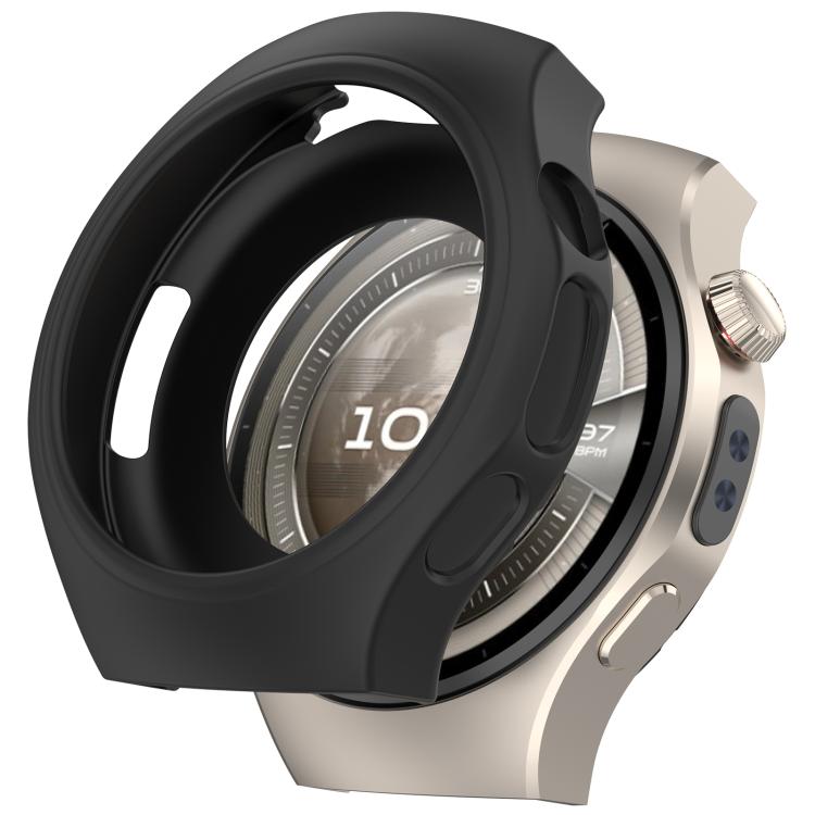 For Huawei Watch 5 42mm Silicone Watch Protective Cover Integrated Vertical Stripes Silicone Watch Band Set