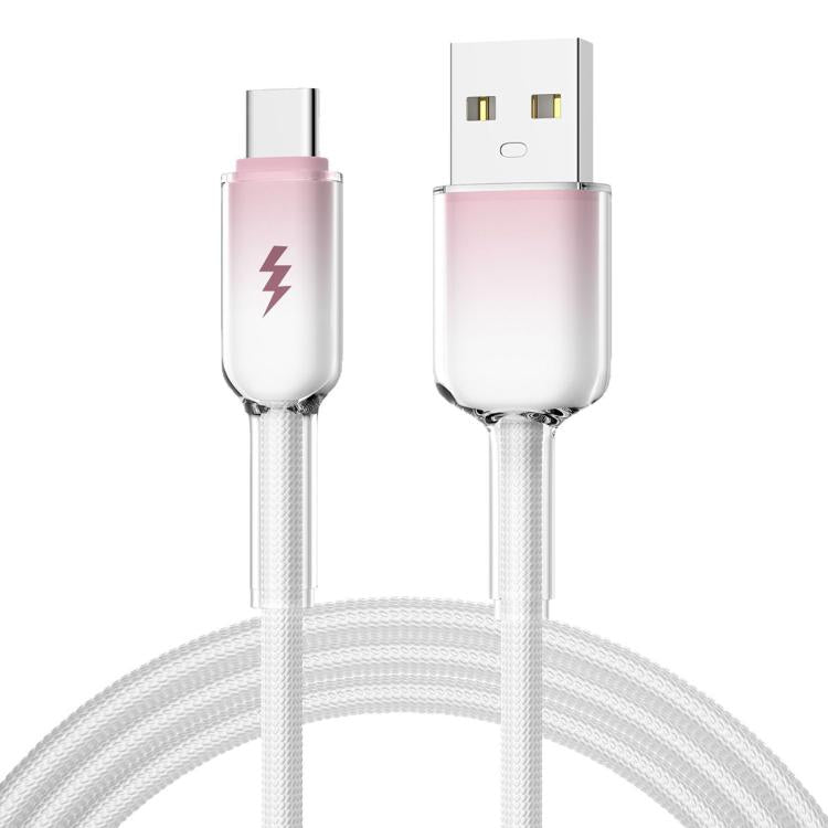 ENKAY 60W USB to Type-C Gradient Color Nylon Braided Fast Charging Data Cable, Length:2m