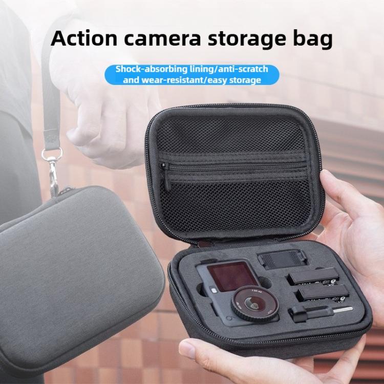For DJI Osmo Action 6 Action Cameras Portable Kit Storage Bag With Handle Hanging Strap - Black
