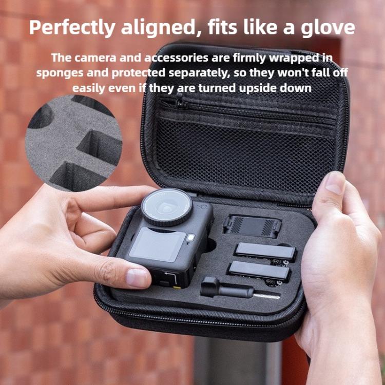 For DJI Osmo Action 6 Action Cameras Portable Kit Storage Bag With Handle Hanging Strap - Black