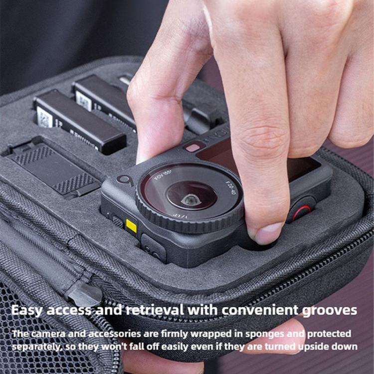 For DJI Osmo Action 6 Action Cameras Portable Kit Storage Bag With Handle Hanging Strap - Black