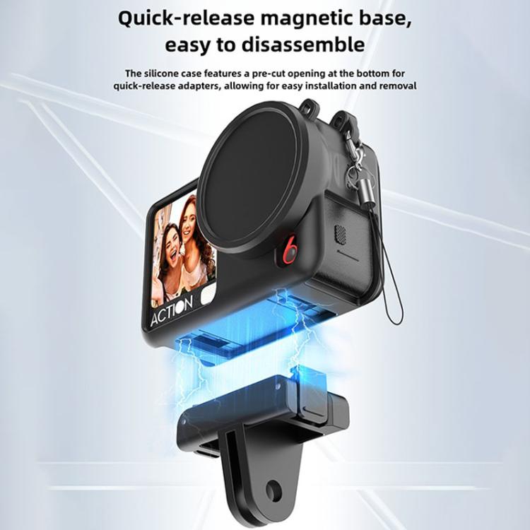 For DJI Osmo Action 6 Action Cameras Body Lens Cap Silicone Protective Cover