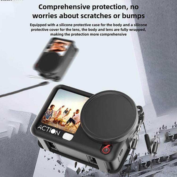 For DJI Osmo Action 6 Action Cameras Body Lens Cap Silicone Protective Cover
