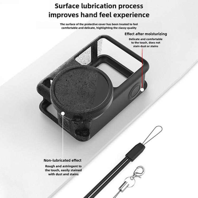 For DJI Osmo Action 6 Action Cameras Body Lens Cap Silicone Protective Cover