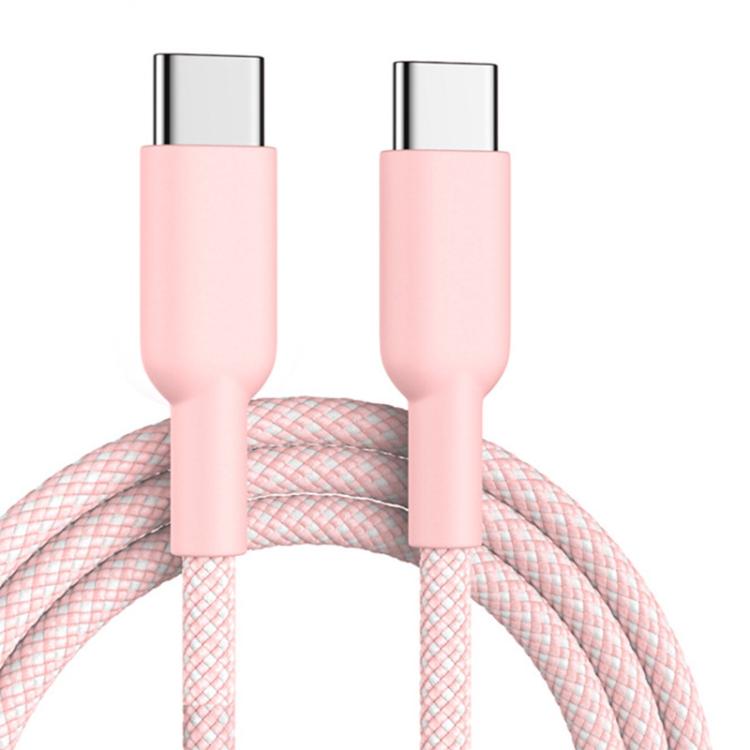 ENKAY ENK-CB182 PD60W Type-C to Type-C Nylon Braided Charging Data Cable, Length:1m