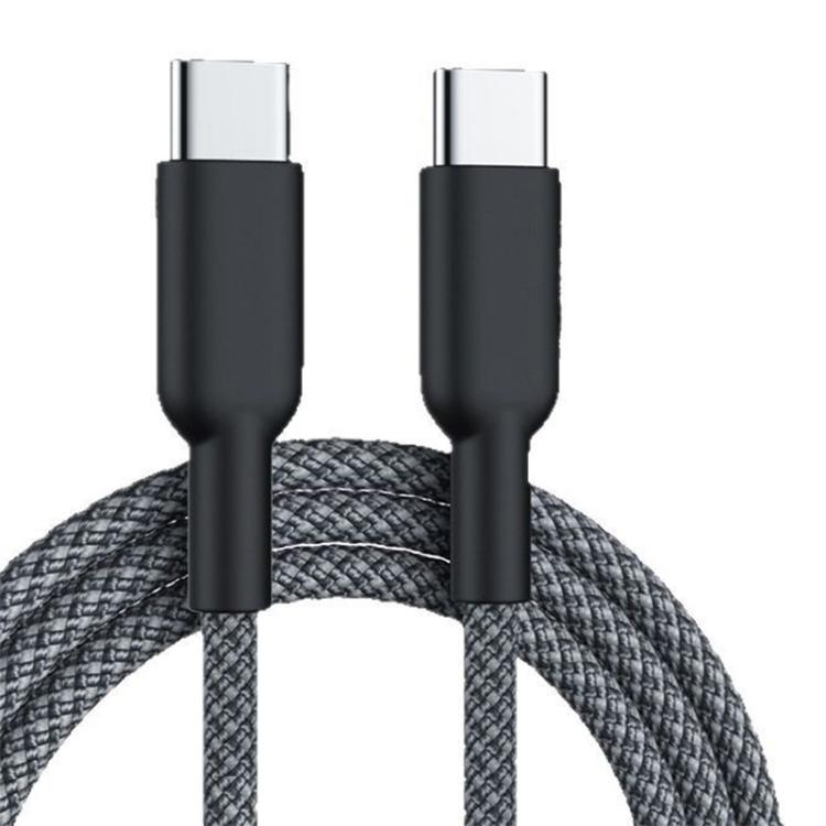 ENKAY ENK-CB182 PD60W Type-C to Type-C Nylon Braided Charging Data Cable, Length:1m