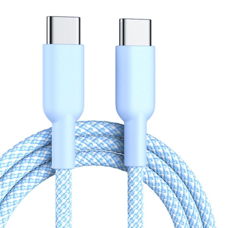 ENKAY ENK-CB182 PD60W Type-C to Type-C Nylon Braided Charging Data Cable, Length:1m
