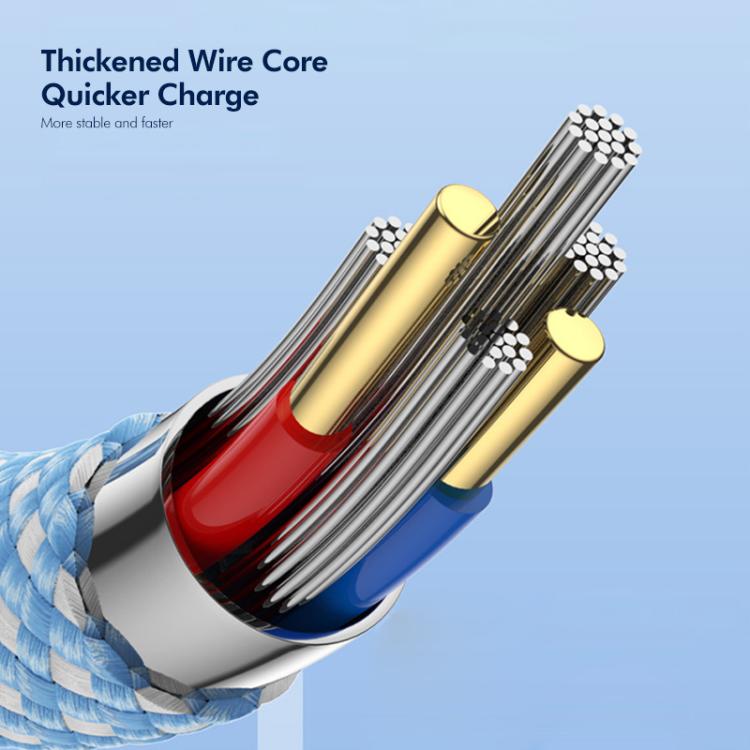 ENKAY ENK-CB182 PD60W Type-C to Type-C Nylon Braided Charging Data Cable, Length:2m