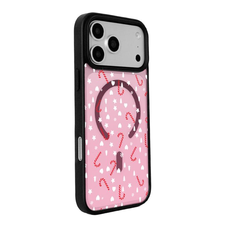 For iPhone 17 Pro Max Christmas Series Strong Magnetic Painted Black Edge Phone Case