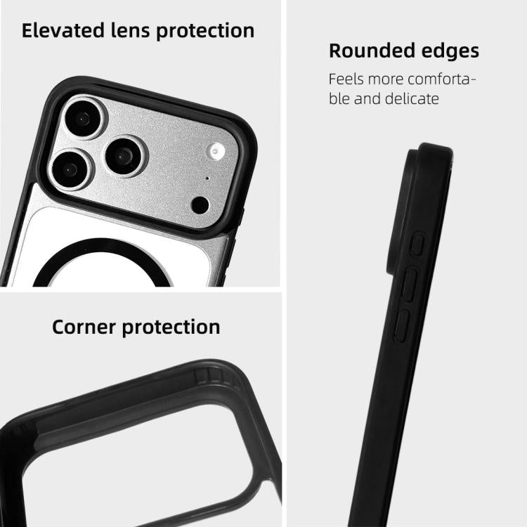 For iPhone 17 Pro Max Christmas Series Strong Magnetic Painted Black Edge Phone Case