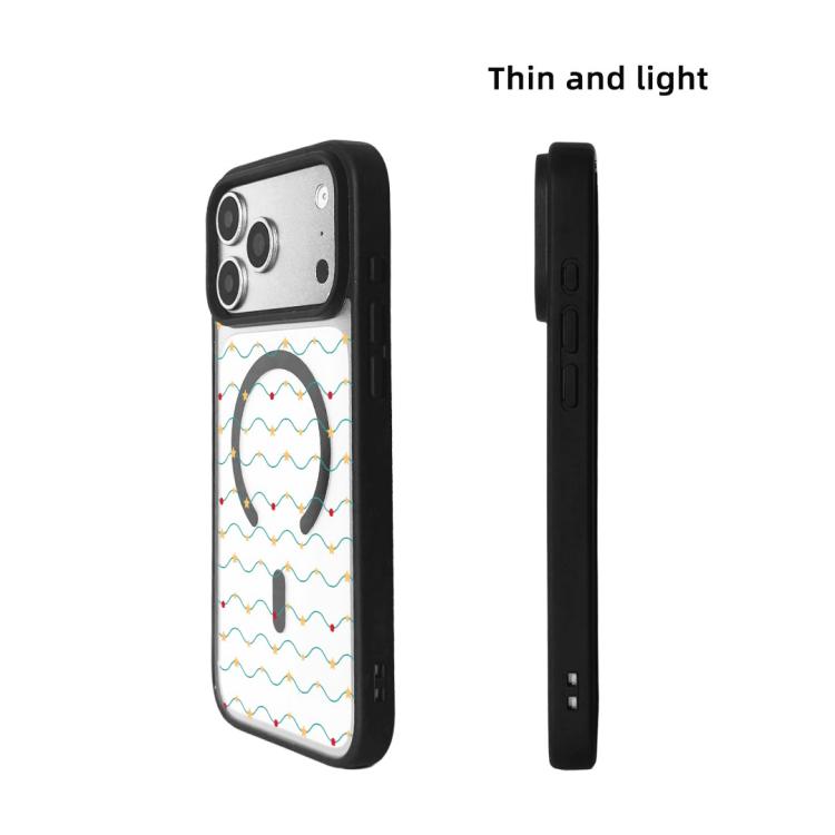 For iPhone 17 Pro Max Christmas Series Strong Magnetic Painted Black Edge Phone Case