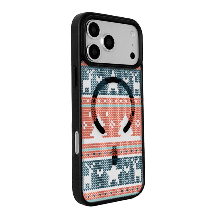 For iPhone 17 Pro Max Christmas Series Strong Magnetic Painted Black Edge Phone Case