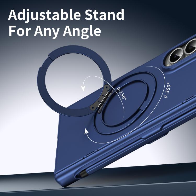 For Galaxy Z Fold4 Thunderbolt Ring Stand Anti-Drop MagSafe Phone Case, No Pen