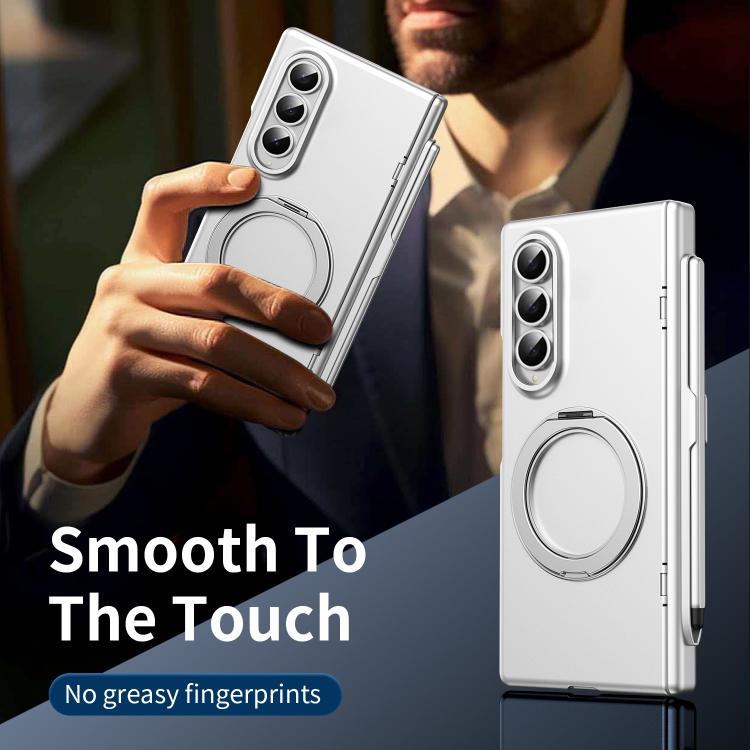 For Galaxy Z Fold4 Thunderbolt Ring Stand Anti-Drop MagSafe Phone Case, No Pen