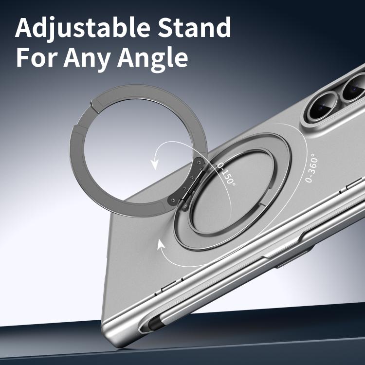 For Galaxy Z Fold5 5G Thunderbolt Ring Stand Anti-Drop MagSafe Phone Case, No Pen